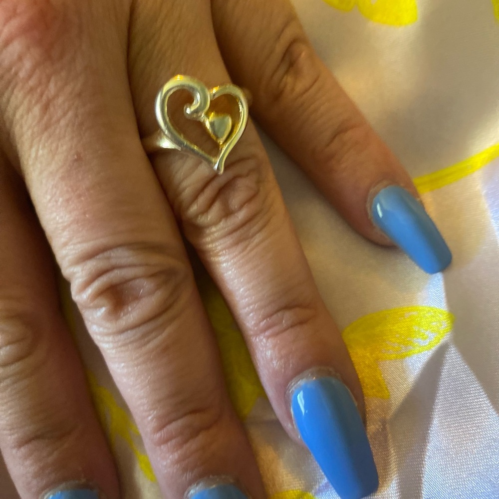 Sterling silver heart ring